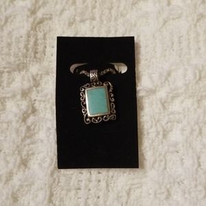 .925 silver turquoise necklace.